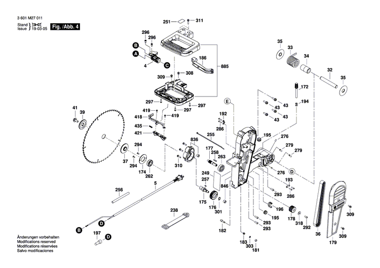 New Genuine Bosch 1609B06204 Warning Label