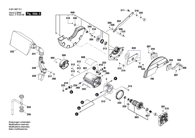 New Genuine Bosch 1609B06204 Warning Label