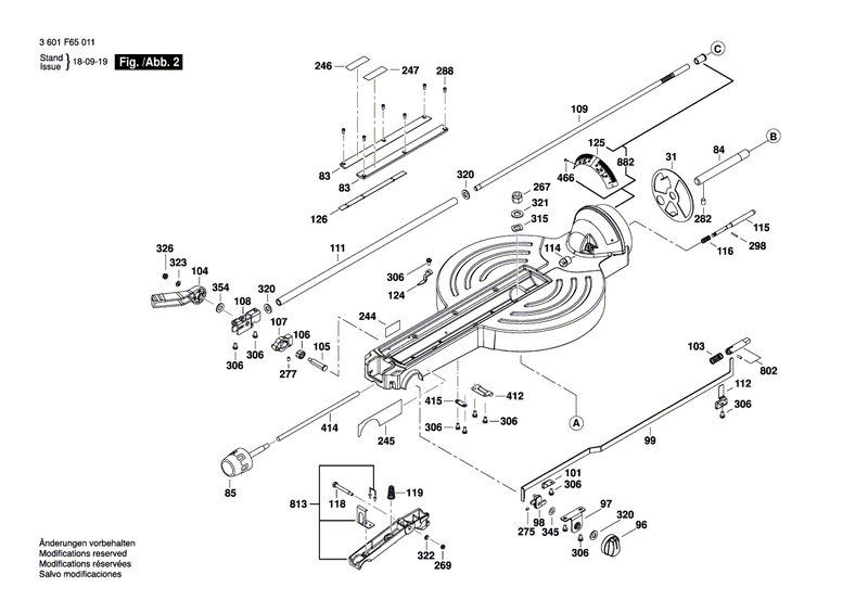 New Genuine Bosch 1609B06208 Warning Label