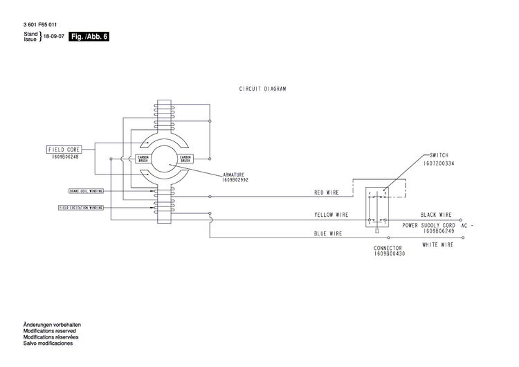 New Genuine Bosch 1609B06208 Warning Label