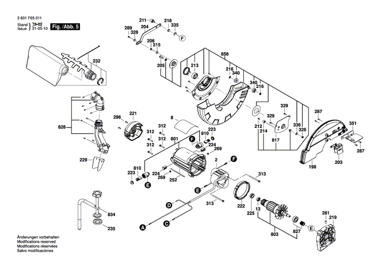 New Genuine Bosch 1609B06237 Handle