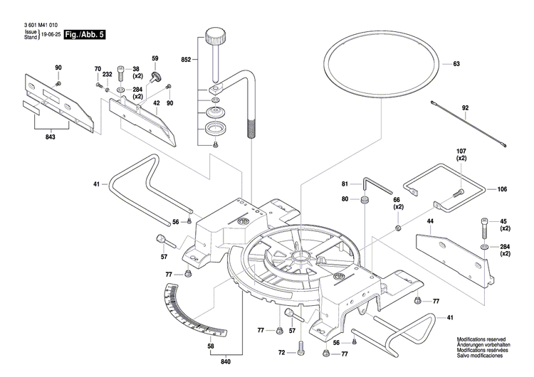 New Genuine Bosch 1609B06319 Label