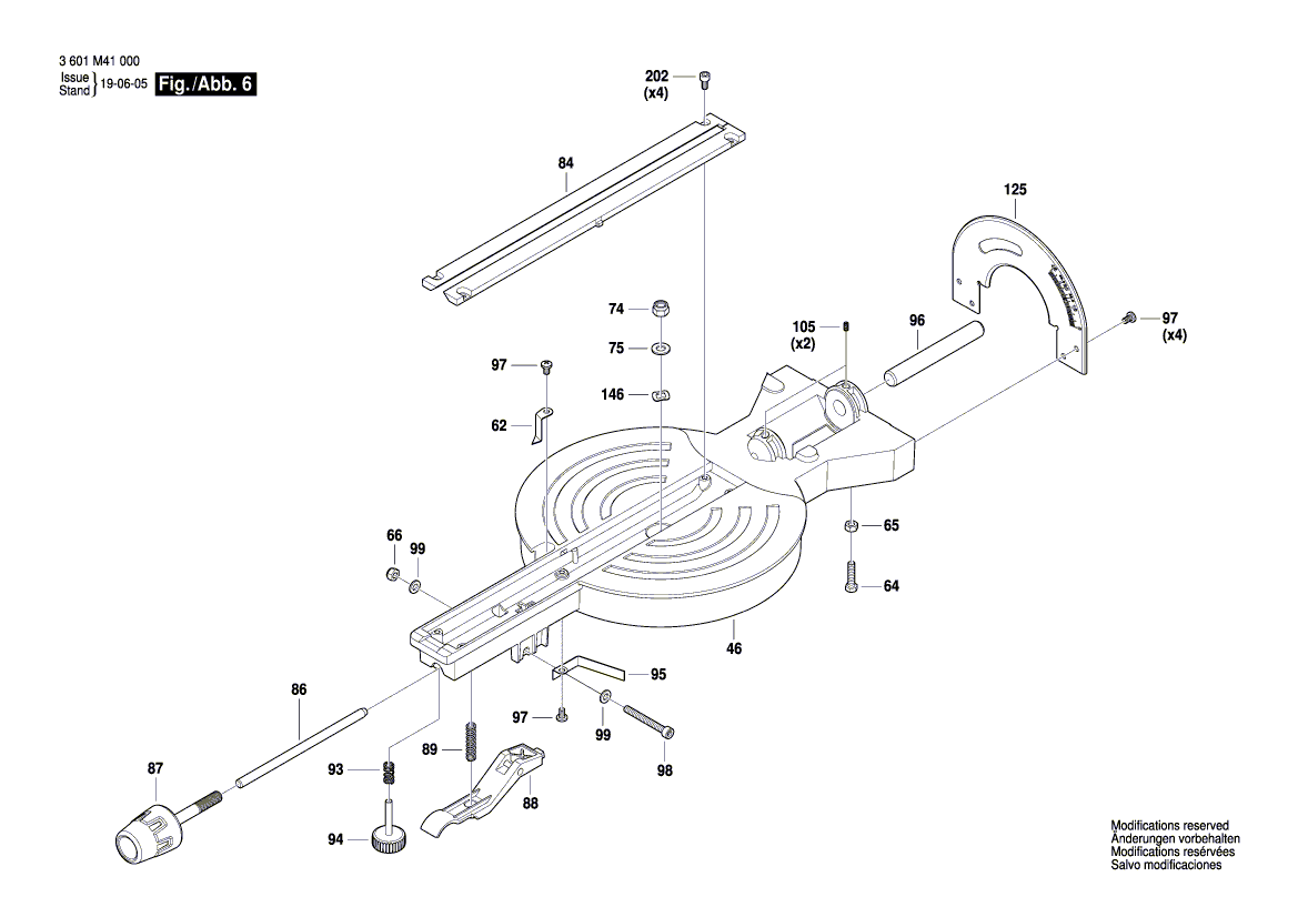 New Genuine Bosch 1609B06578 Mitre Fence
