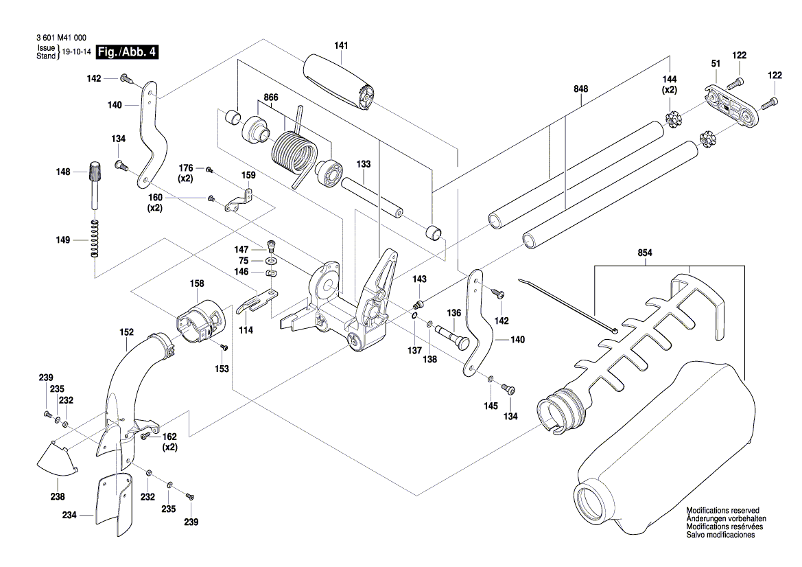 New Genuine Bosch 1609B06663 Yoke