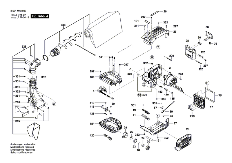 New Genuine Bosch 1609B06748 Warning Label