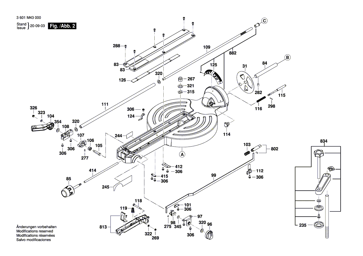 New Genuine Bosch 1609B06755 Hinge