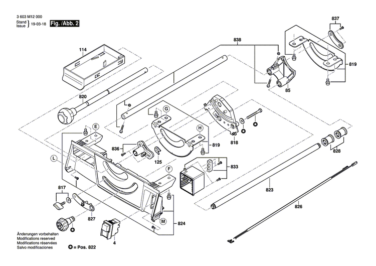 New Genuine Bosch 1609B06813 Mitre Fence