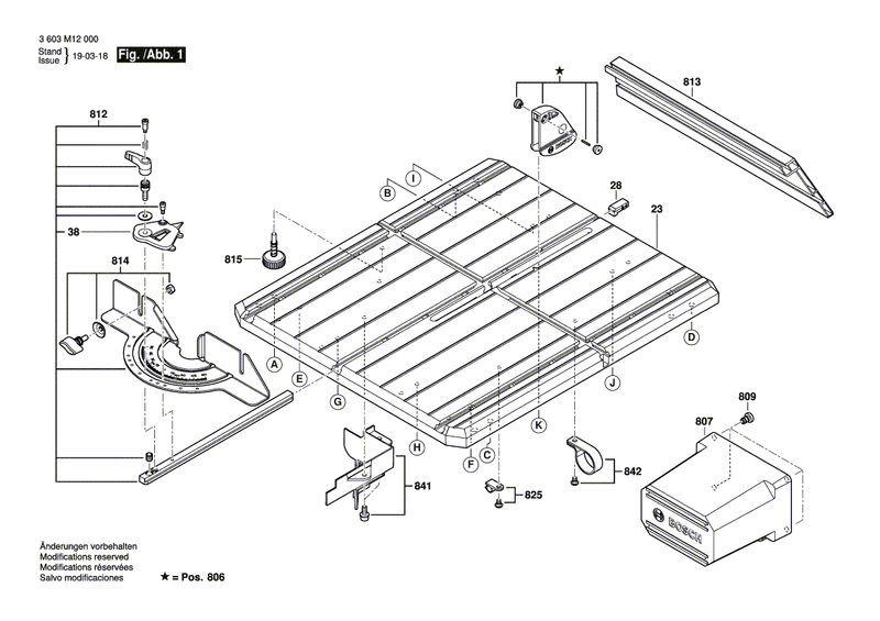 New Genuine Bosch 1609B06820 Supporting foot