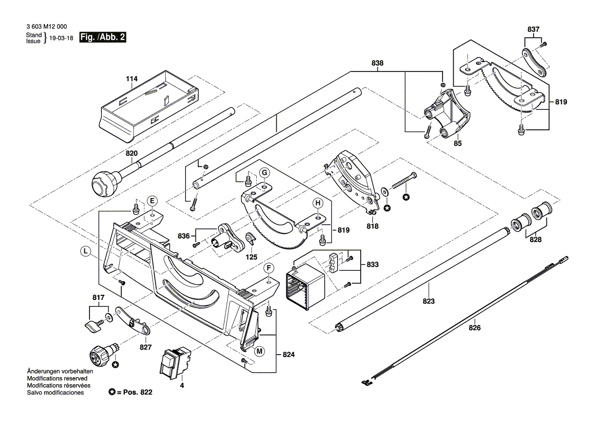 New Genuine Bosch 1609B06824 Screw and washer assembly