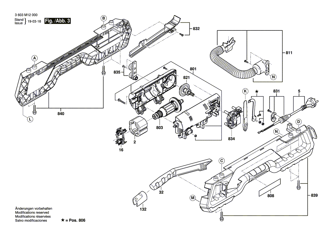 New Genuine Bosch 1609B06824 Screw and washer assembly