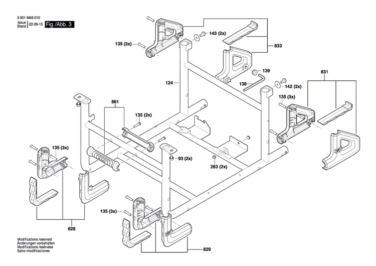 New Genuine Bosch 1609B06882 Front Plate