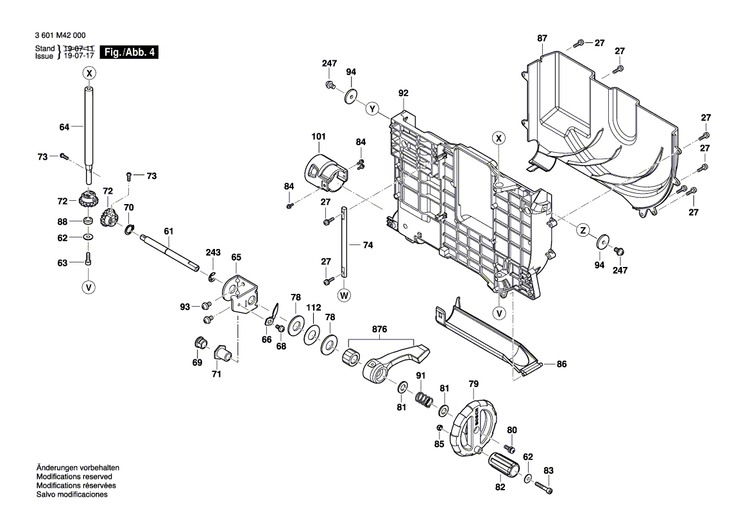 New Genuine Bosch 1609B06952 Gear cover