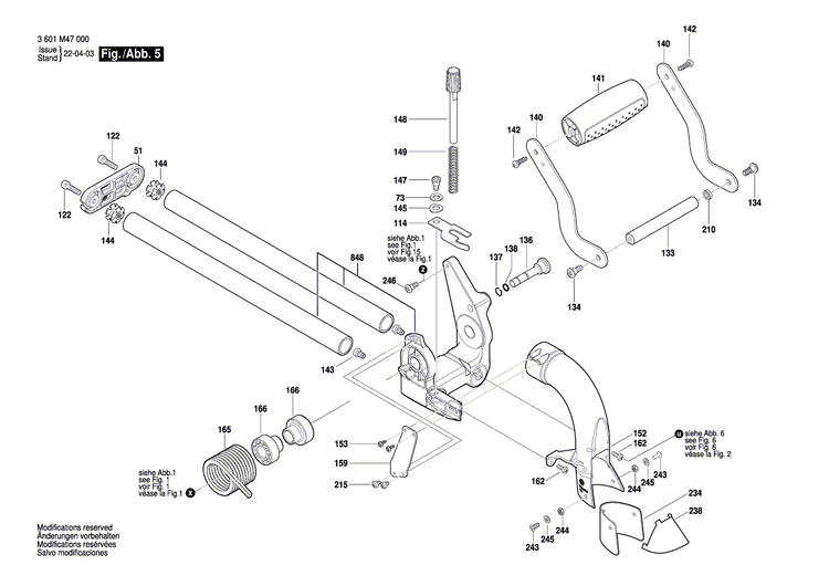 New Genuine Bosch 1609B06959 Arm