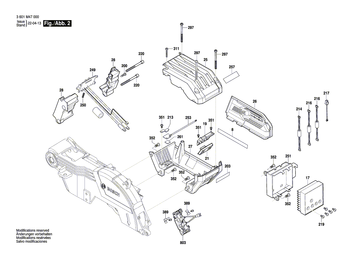 New Genuine Bosch 1609B06961 Pivot