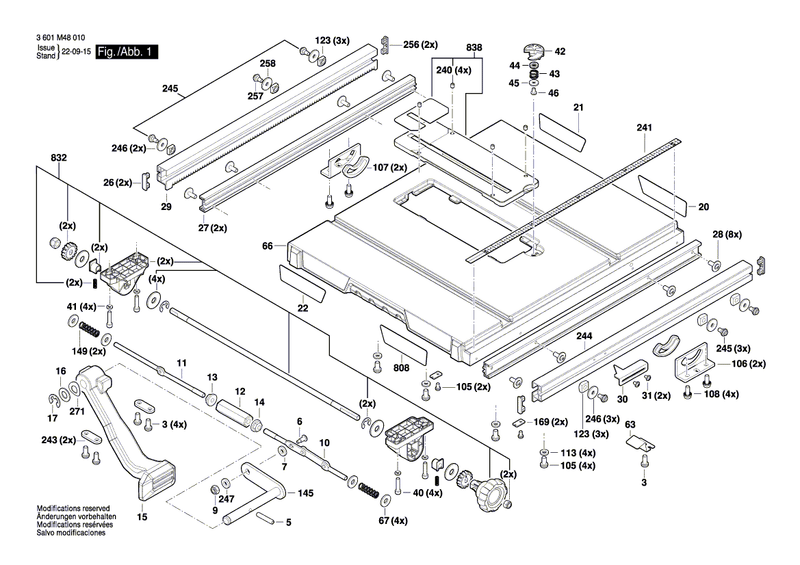 New Genuine Bosch 1609B07044 Guide Rod
