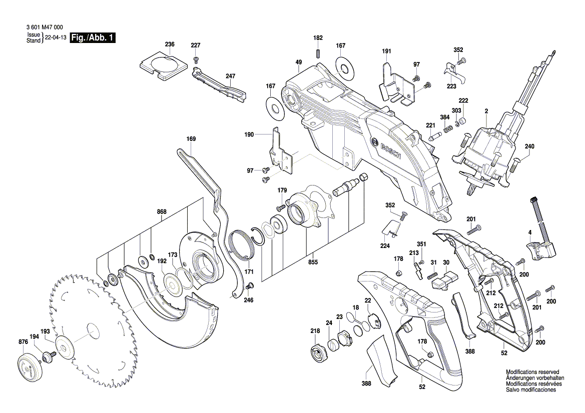 New Genuine Bosch 1609B07119 Feed Table