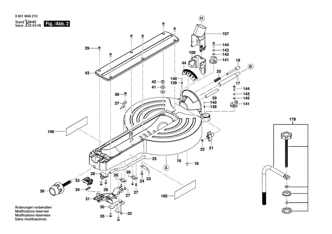 New Genuine Bosch 1609B07156 Sliding Rod