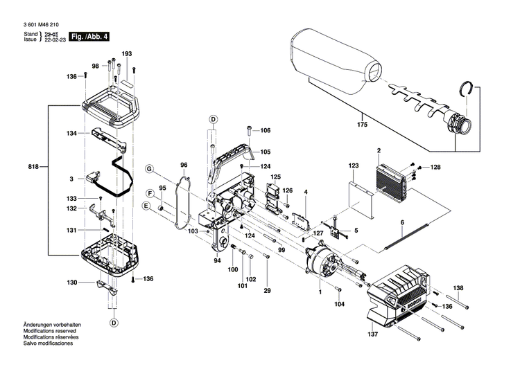 New Genuine Bosch 1609B07174 Support Plate