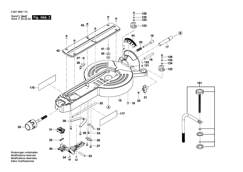 New Genuine Bosch 1609B07182 Mounting Plate