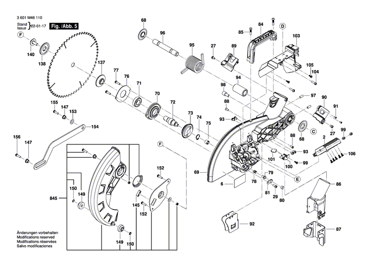 New Genuine Bosch 1609B07198 Hinge