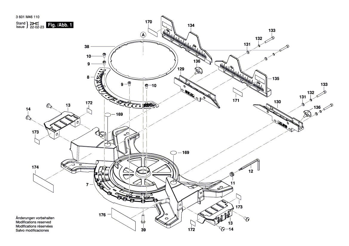 New Genuine Bosch 1609B07334 Scale