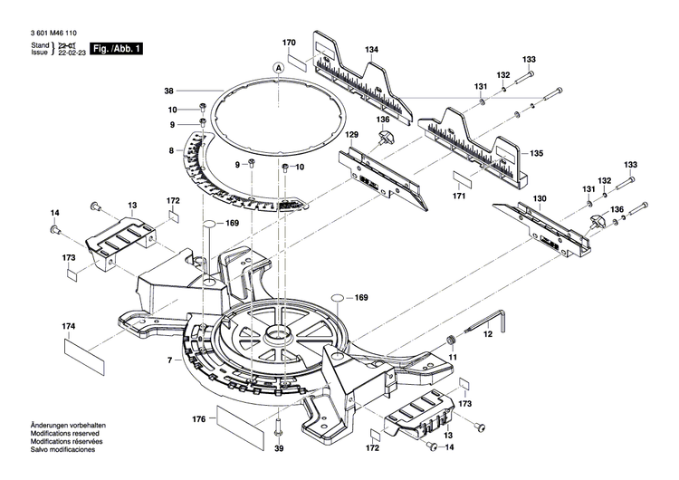 New Genuine Bosch 1609B07335 Extension Stand