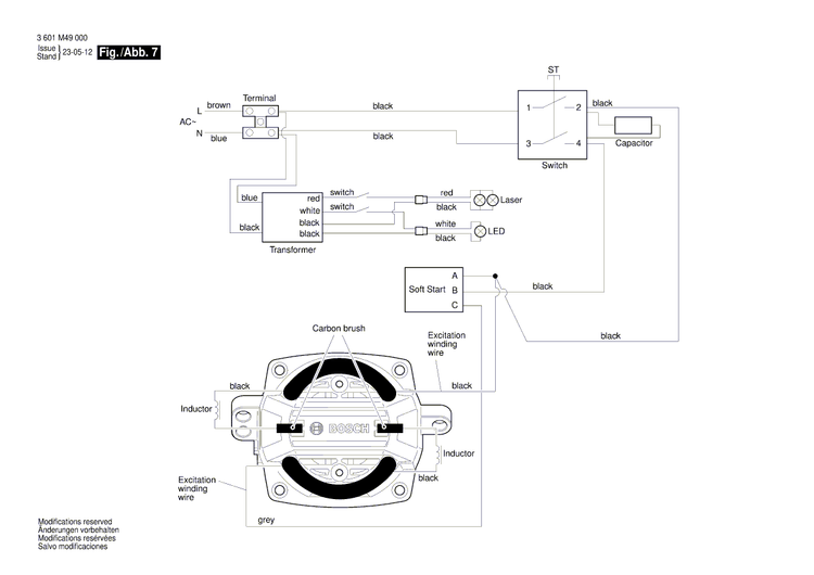 New Genuine Bosch 1609B07616 Rod
