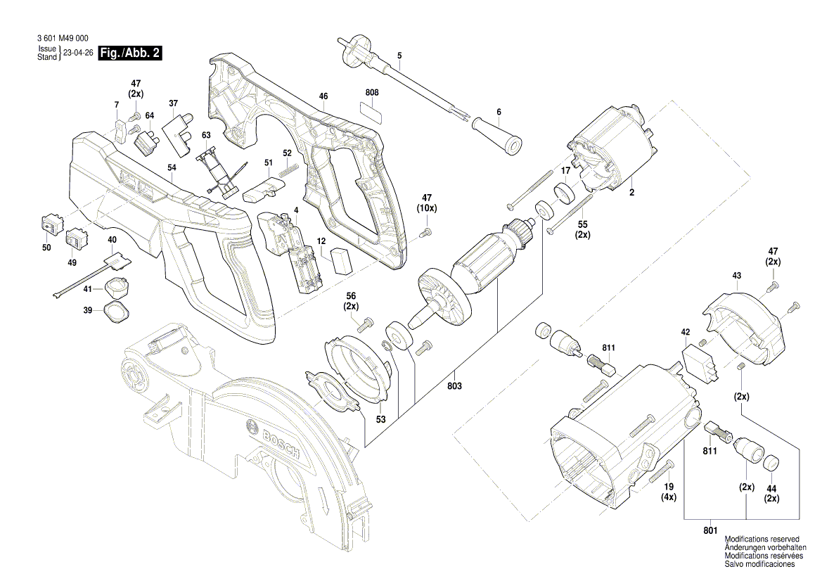 New Genuine Bosch 1609B07645 Connecting Link
