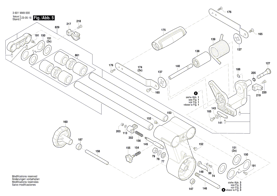 New Genuine Bosch 1609B07653 Shaft