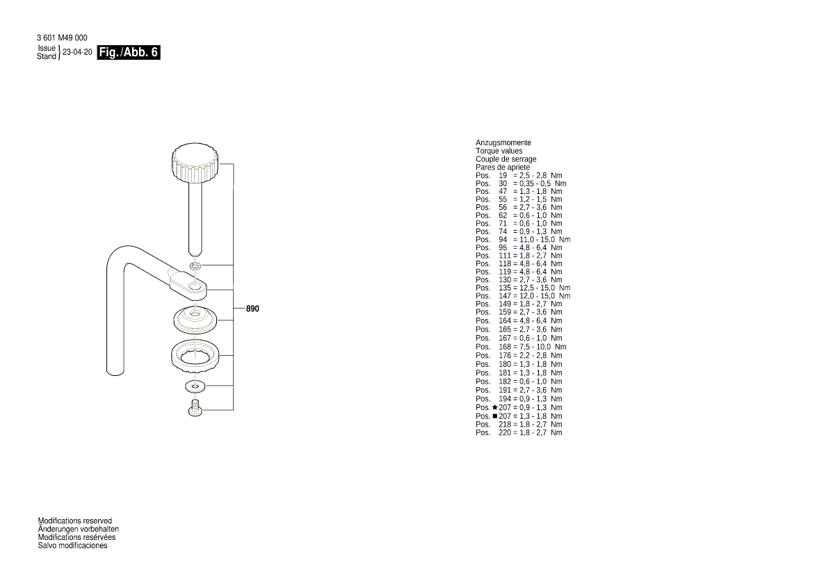 New Genuine Bosch 1609B07658 Shaft