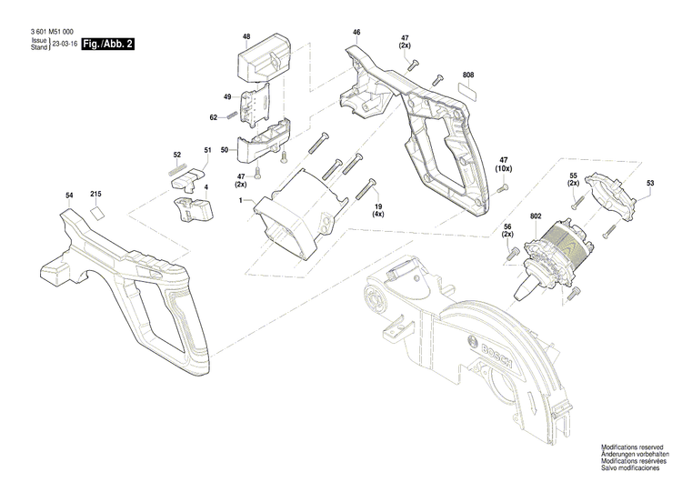 New Genuine Bosch 1609B07714 Control Lever