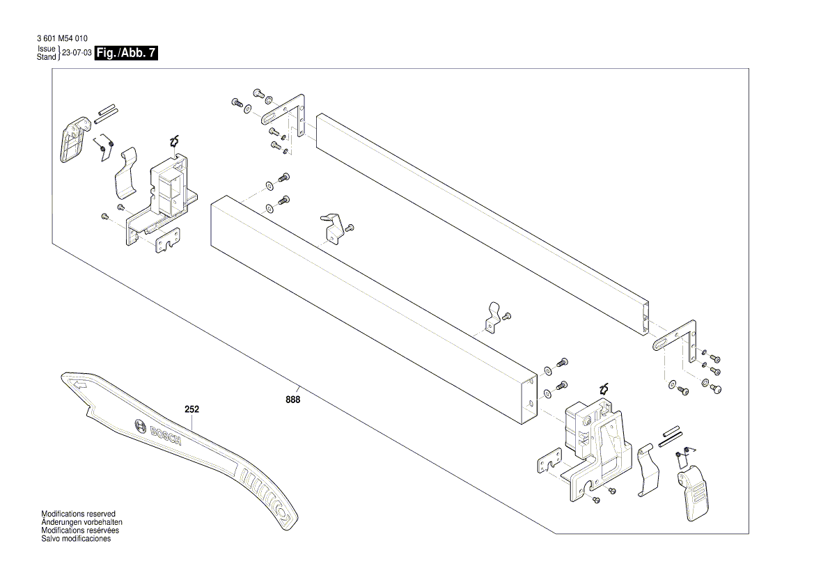 New Genuine Bosch 1609B07763 Bracket