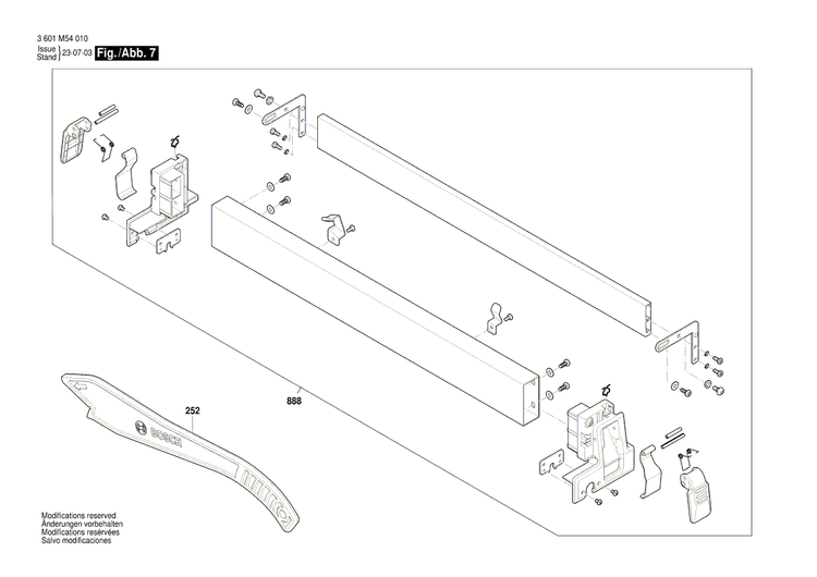 New Genuine Bosch 1609B07764 Bracket