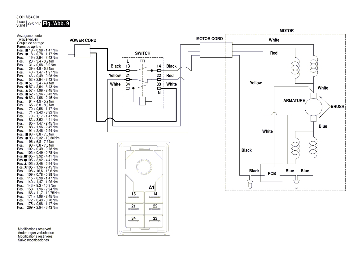 New Genuine Bosch 1609B07796 Label