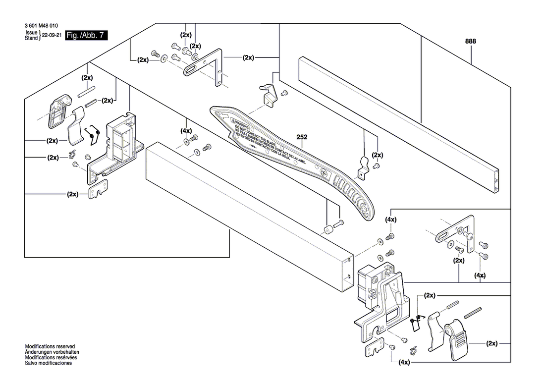 New Genuine Bosch 1609B07865 Threaded Rod