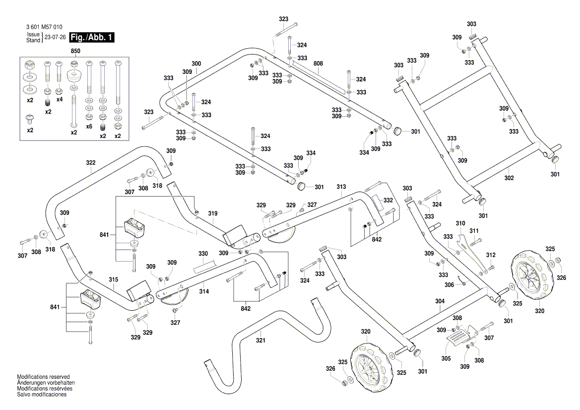 New Genuine Bosch 1609B07969 Screw