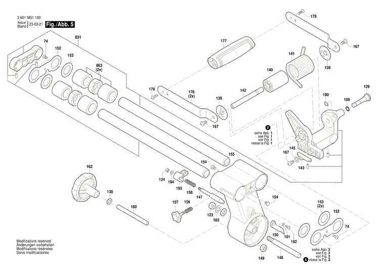 New Genuine Bosch 1609B08065 Arm