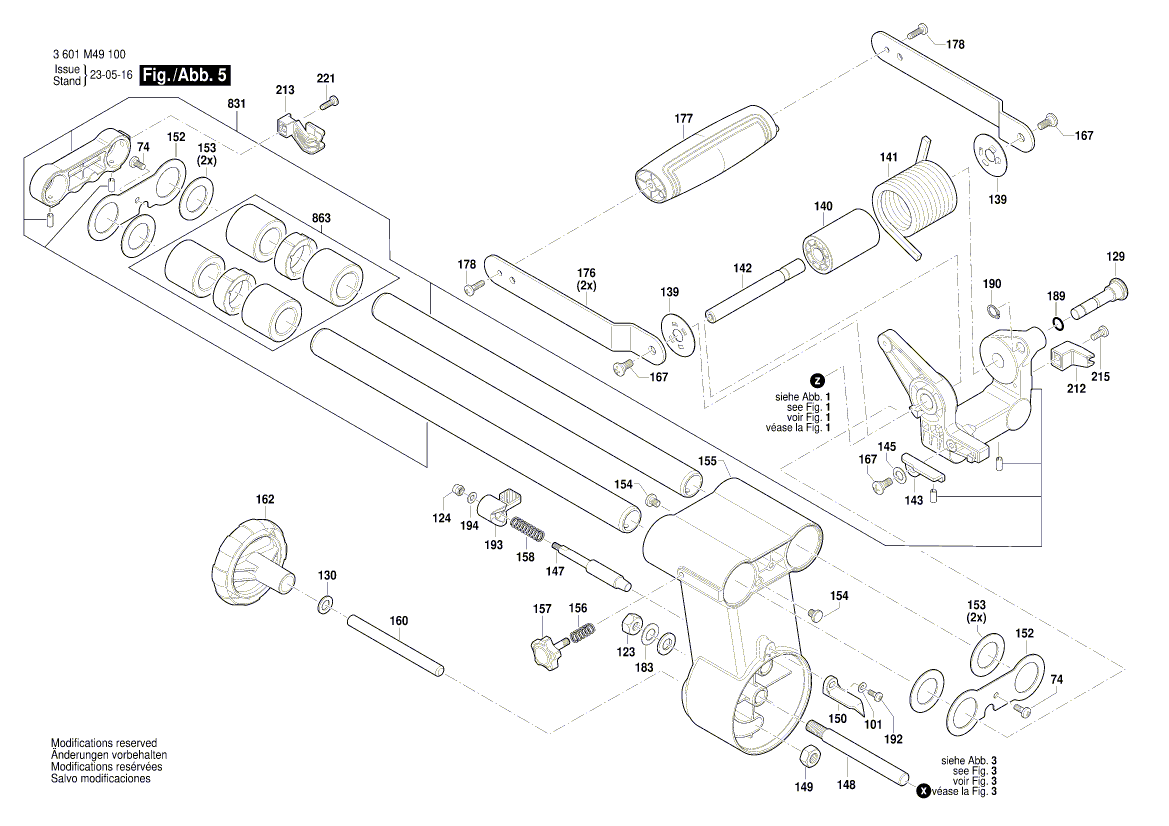 New Genuine Bosch 1609B08073 Mitre Fence