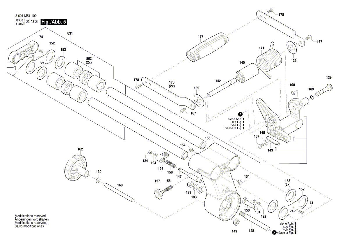 New Genuine Bosch 1609B08159 Shoulder Screw
