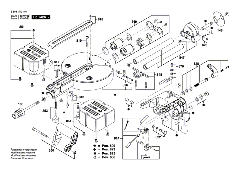 New Genuine Bosch 1609BP7194 Locking Device