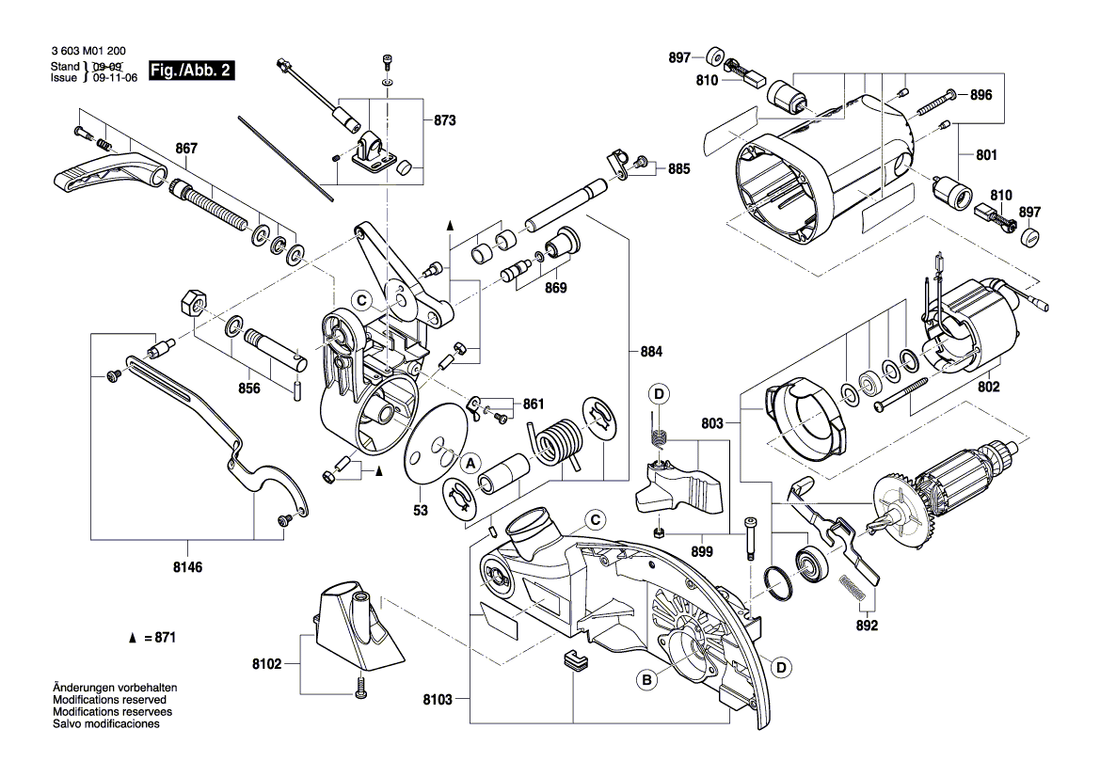 New Genuine Bosch 1609BP7219 Set Of Handles