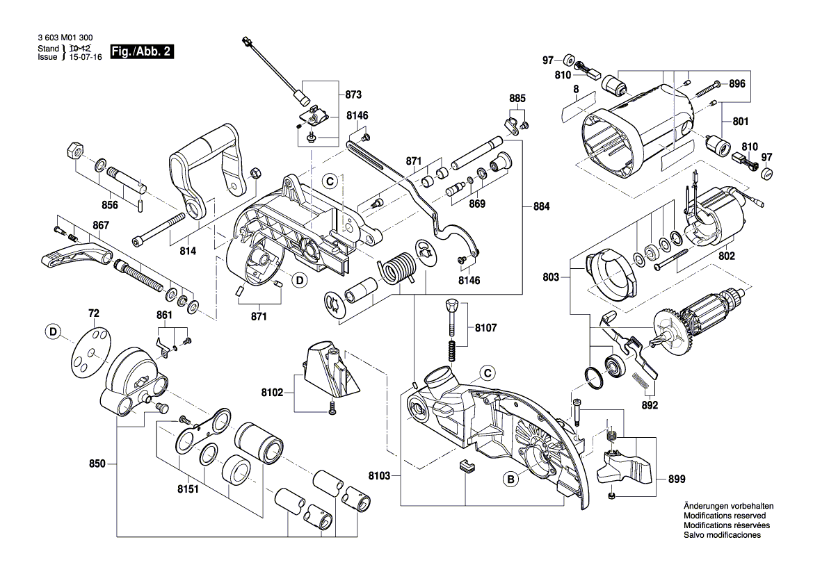 New Genuine Bosch 1609BP7373 Lever