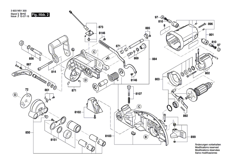 New Genuine Bosch 1609BP7373 Lever