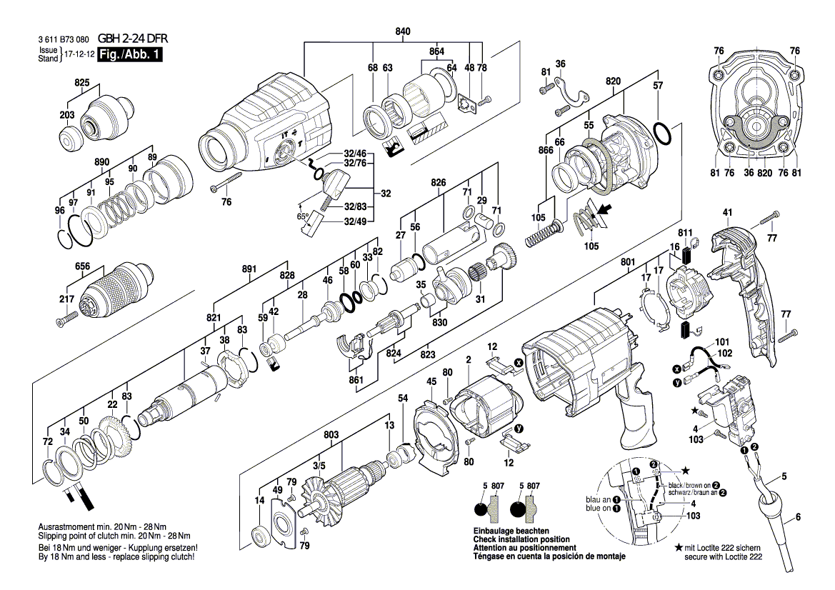 New Genuine Bosch 1610200025 Backup ring
