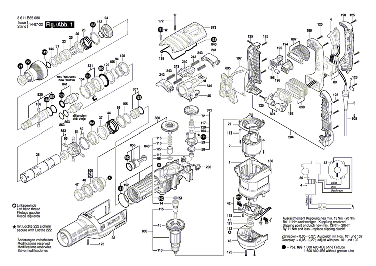 New Genuine Bosch 1610210229 O-Ring