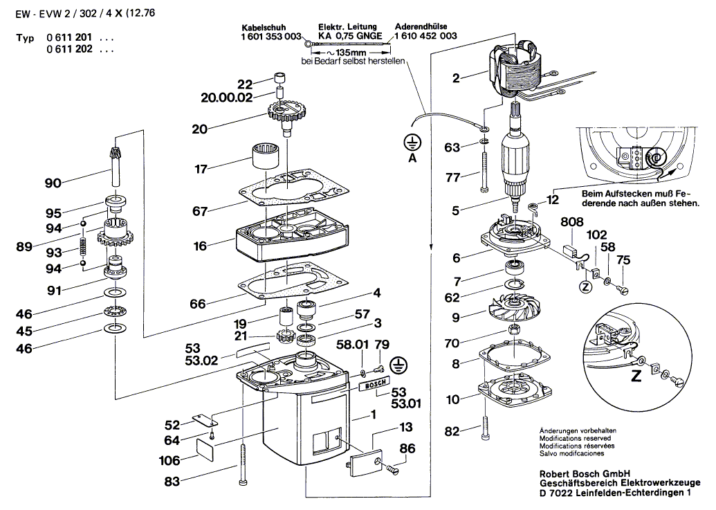 New Genuine Bosch 1610300043 Bushing