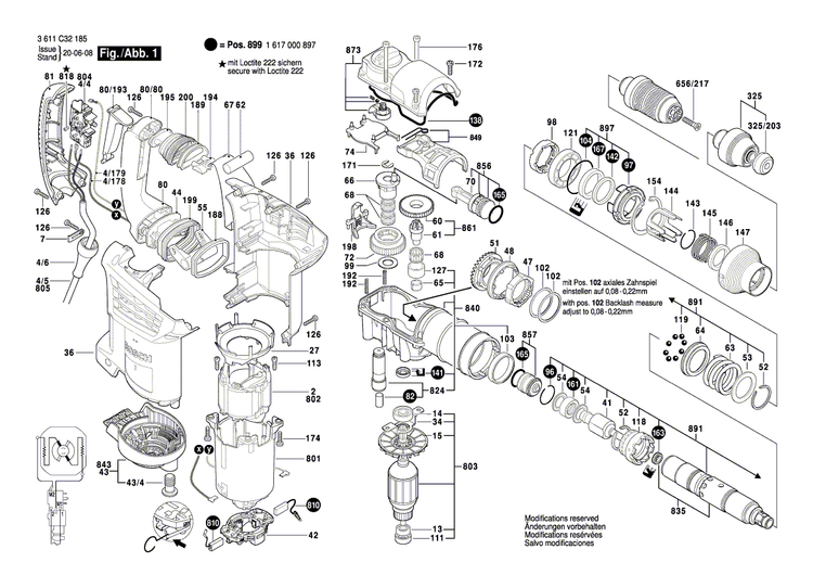 New Genuine Bosch 1610301007 Plain bearing