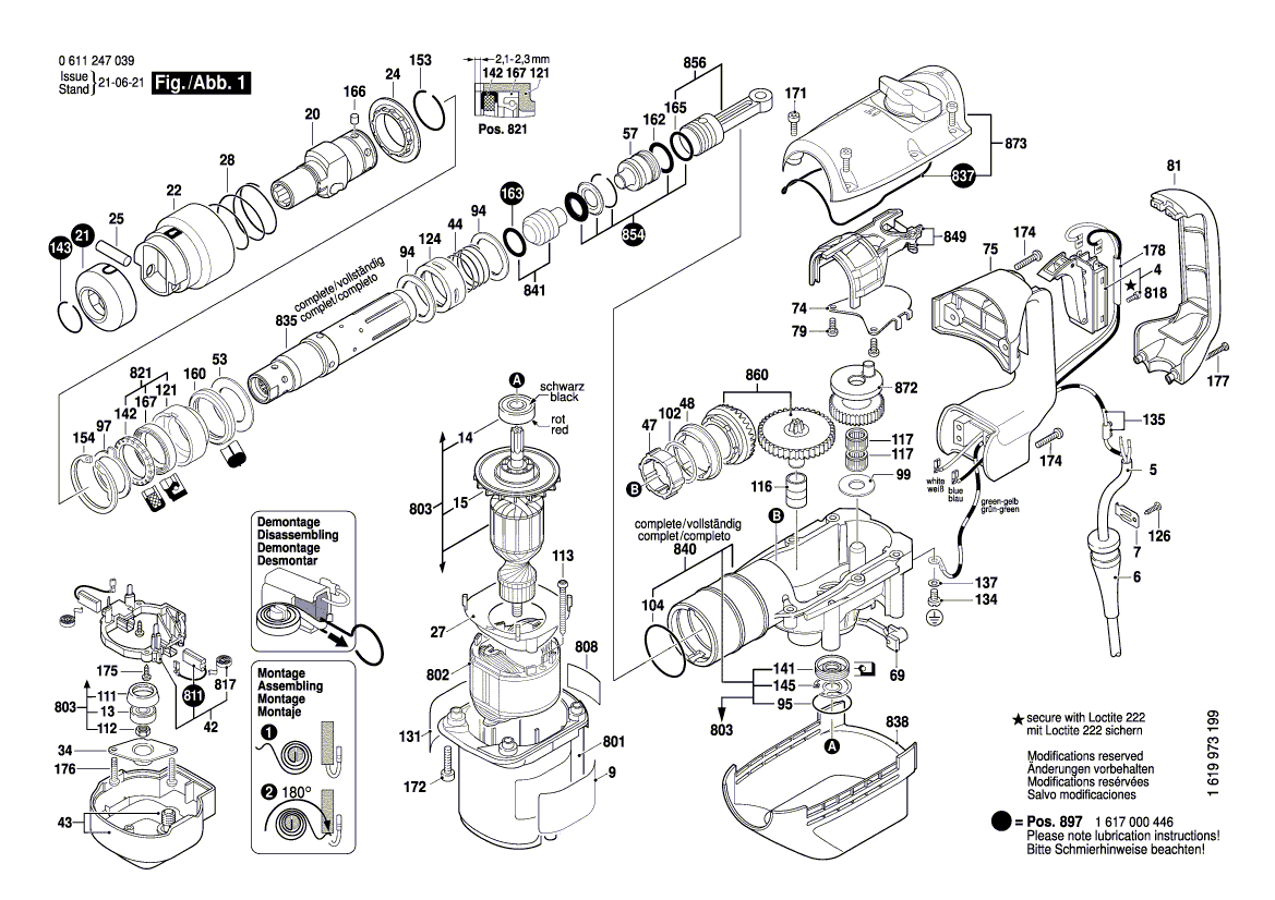 New Genuine Bosch 1610500020 Locking Disc