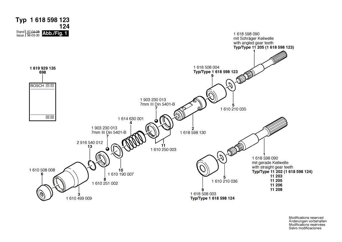 New Genuine Bosch 1610508004 Backup ring