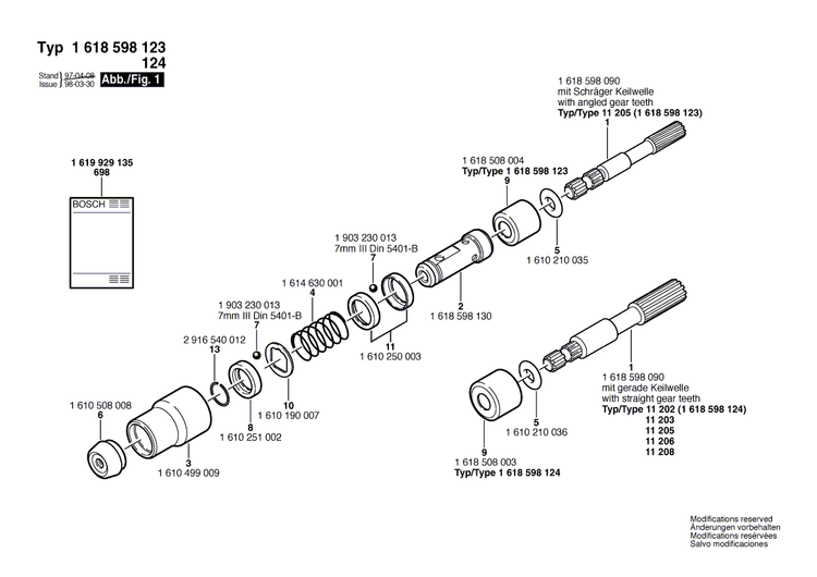 New Genuine Bosch 1610508004 Backup ring